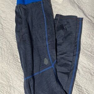 Stio Blue and Gray Basis Peakwool Tights